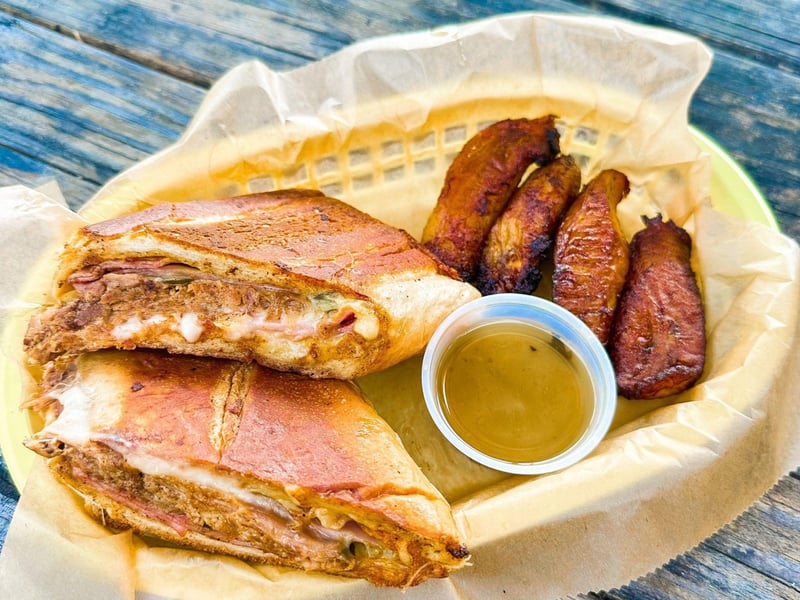 The Cuban sandwich with plantains