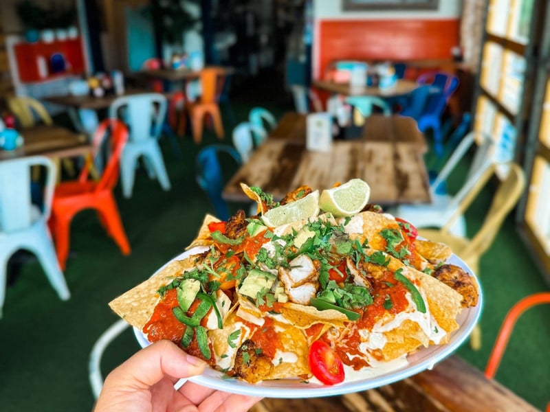 Blackened shrimp nachos