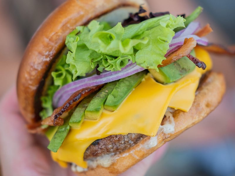 The Waygu burger at Fish Out of Water in Santa Rosa Beach, Florida