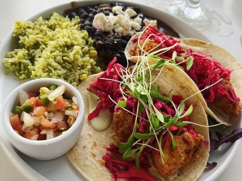 Georges fish tacos in Alys Beach