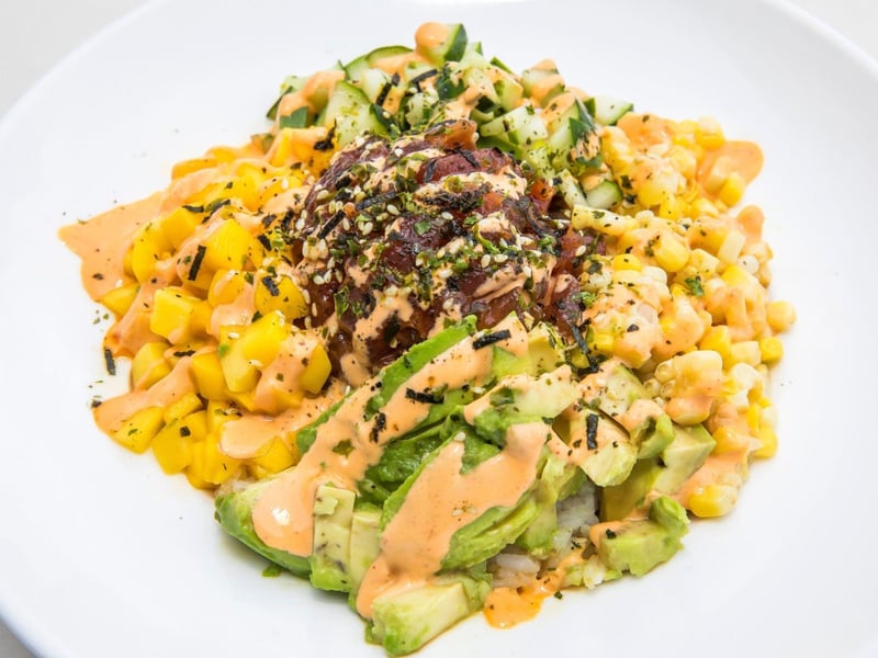 A poke tuna bowl from Georges