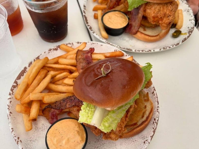 The fried chicken sandwich with fries