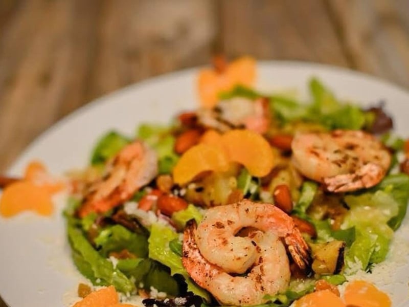 The Grayton Beach Salad with honey lime vinaigrette