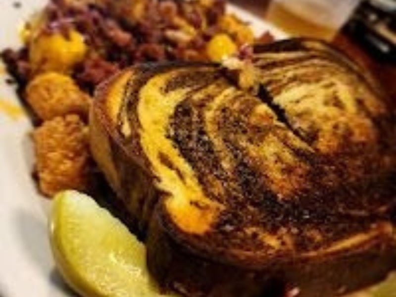 The Irish Rueben on toasted rye bread