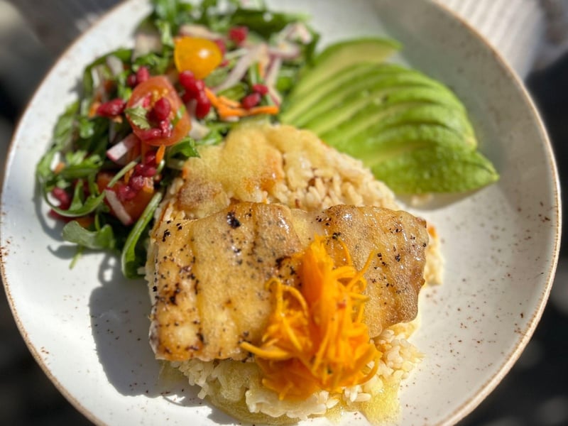 Fresh coconut snapper from La Cocina