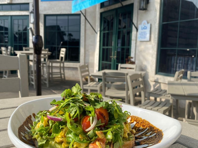 The lobster avocado toast at La Cocina in Rosemary Beach, Florida