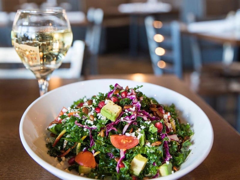 The chopped kale salad with a lime vinaigrette
