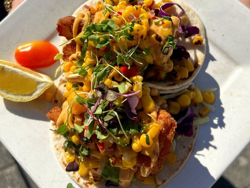 Fish tacos from La Crema