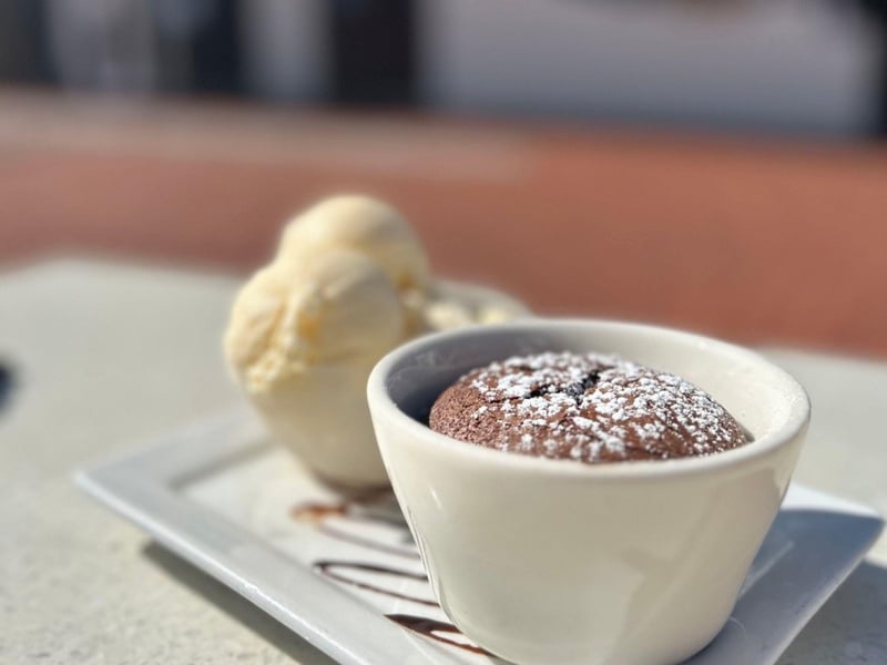 The hot chocolate molten cake