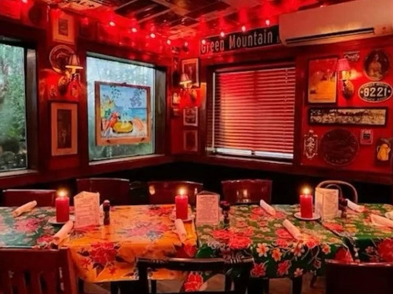 Indoor dining at Louis Louis