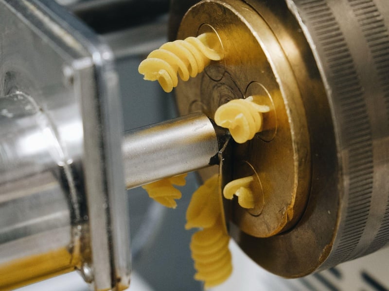 Fresh rotini being made at Mimmos Ristorante Italiano