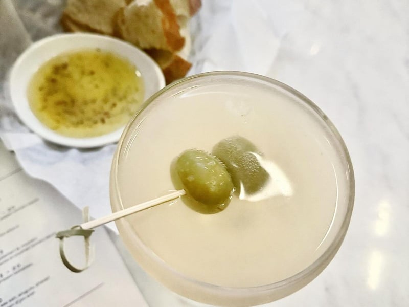 A dirty martini cocktail