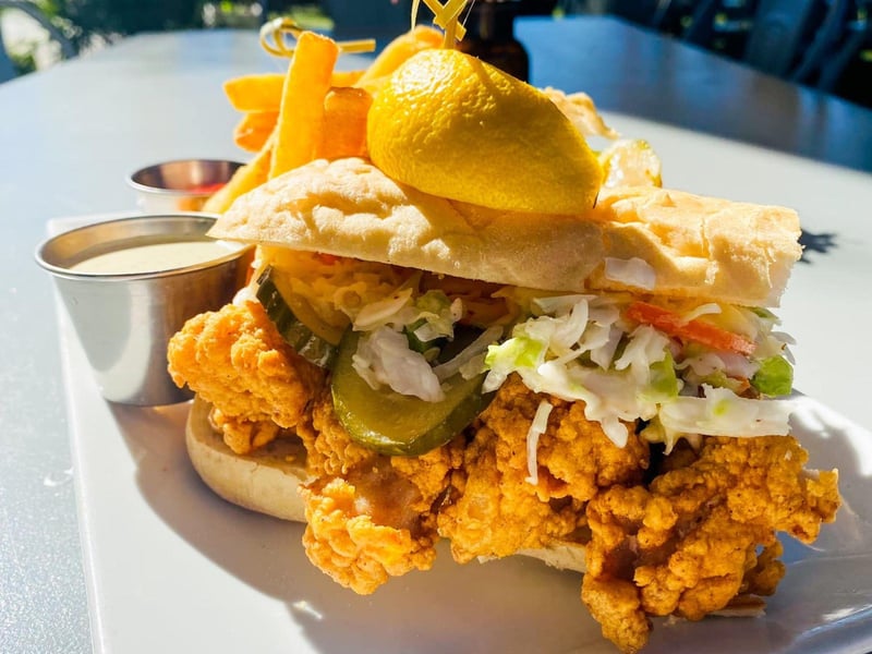 The shrimp poboy at Old Florida Fish House