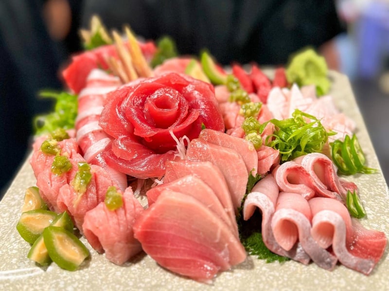 A sashimi platter at the Old Florida Fish House