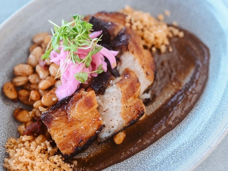 The bourbonbased duroc pork belly