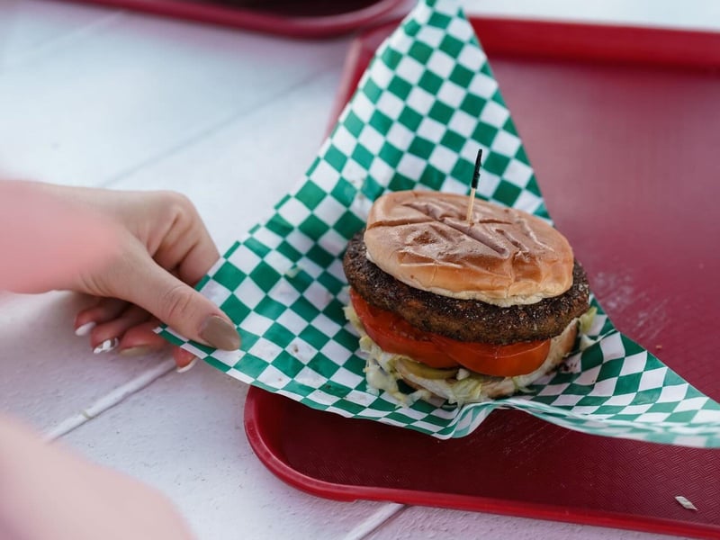 The veggie burger at Pickles Burgers and Shakes