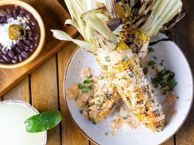 Mexican street corn from Red Fish Taco