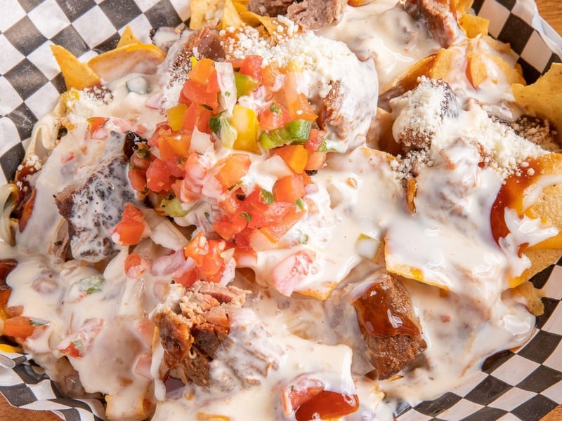 Loaded nachos from Red Fish Taco