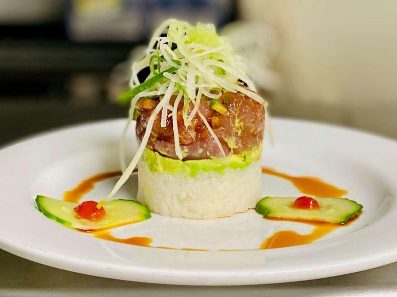 744796 Tuna Tartare At Restaurant Paradis In Rosemary Beach, Florida