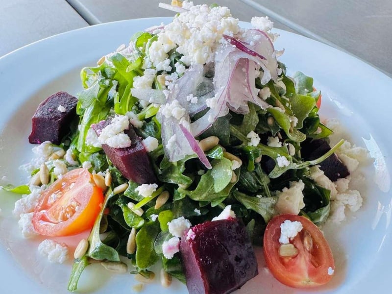 The arugula salad at Restaurant Paradis in Rosemary Beach, Florida