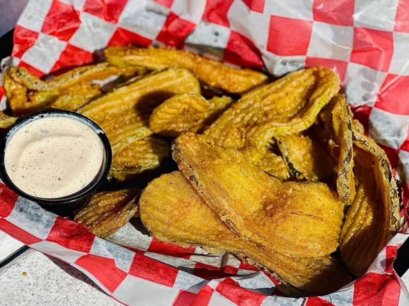 Fried pickles from Shades Bar and Grill in Inlet Beach, Florida