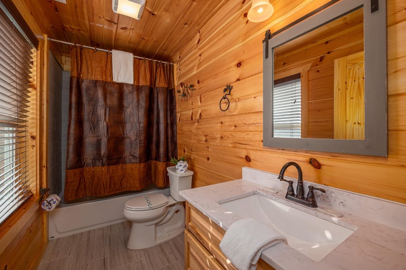 Third bathroom at Mountain Pool  Paradise, a 3 bedroom cabin rental located in Pigeon Forge