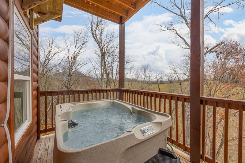 Hot Tub at Mountain Pool  Paradise, a 3 bedroom cabin rental located in Pigeon Forge