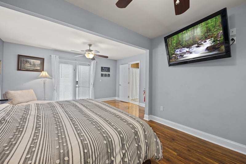 Flat screen TV in Master Bedroom at Buckhorn Springs