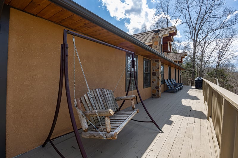 Log Swing at Hoop Dreams Lodge