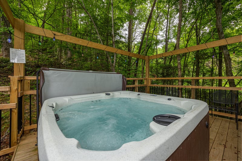 Hot Tub at Moonlit Mountain Lodge