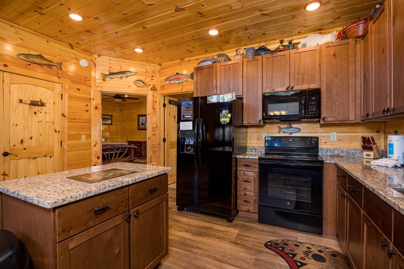 Kitchen With Island at Anglers Ridge