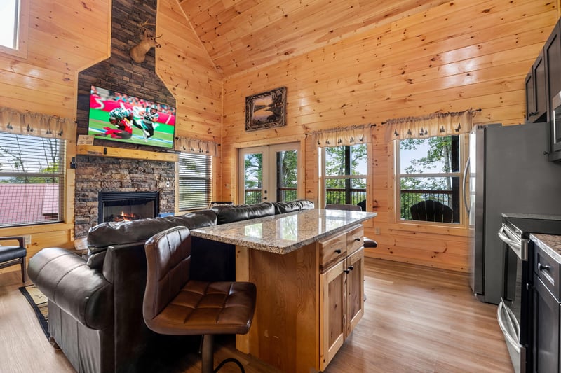 Kitchen Island at Mountain Top Views