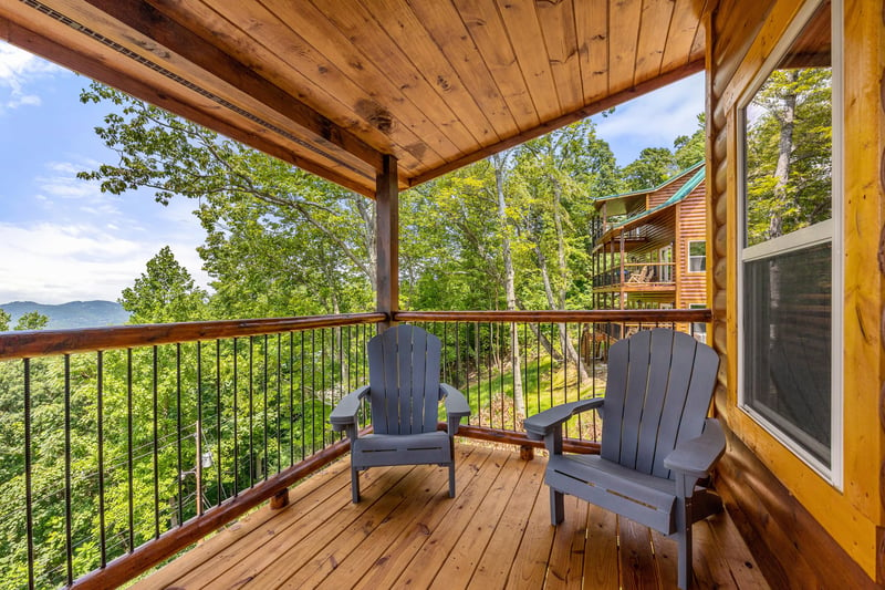 Adirondack Chairs On the Deck at Mountain Top Views