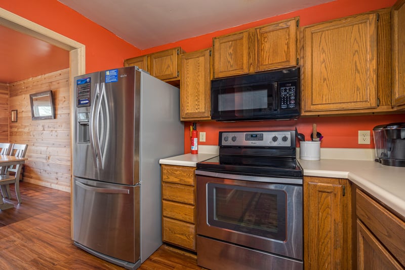 Kitchen With Stainless Appliances at Mountain Moonshine