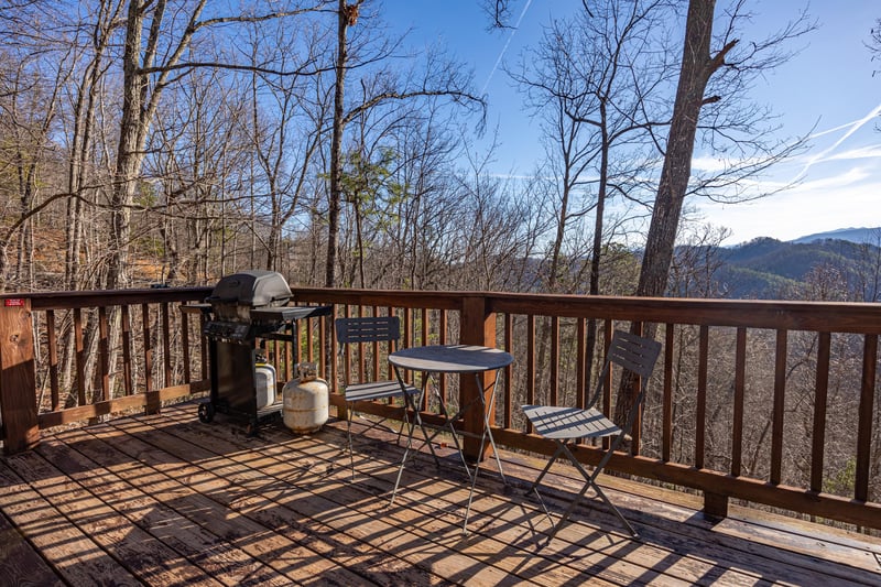 Deck Seating near Grill at Mountain Moonshine