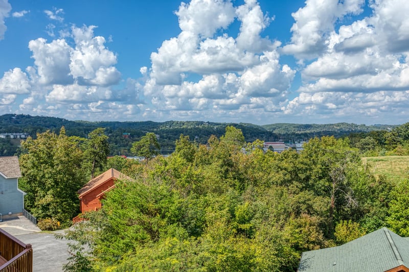 River views at Bear Country, a 3bedroom cabin rental located in Pigeon Forge