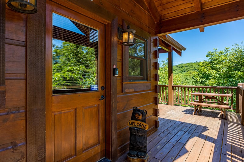 Porch at Moonbeams  Cabin Dreams, a 3 bedroom cabin rental located in Pigeon Forge