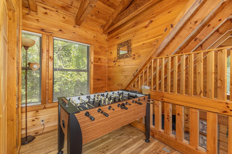 Foosball table at Walkin To Gatlinburg, a 2 bedroom cabin rental located in Gatlinburg