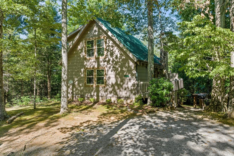 Side exterior view at Cloud 9, a 1 bedroom cabin rental located in Pigeon Forge