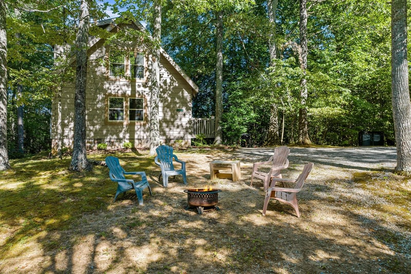 Firepit at Cloud 9, a 1 bedroom cabin rental located in Pigeon Forge