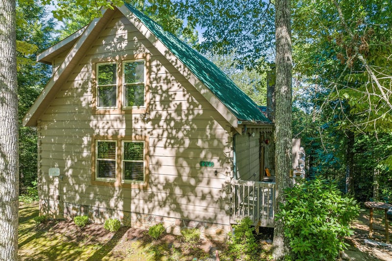 Side exterior view at Cloud 9, a 1 bedroom cabin rental located in Pigeon Forge