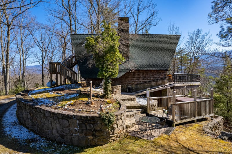 Exterior side view at Ever After, a 1 bedroom cabin rental located in Gatlinburg