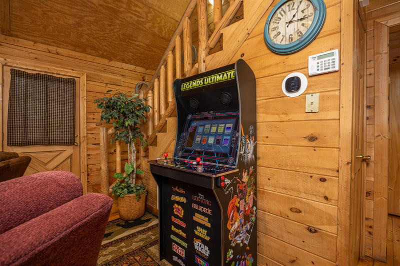 Arcade at Lincoln Logs, a 2 bedroom cabin rental located in Gatlinburg