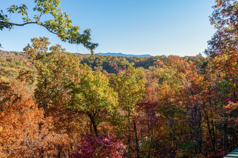 Mountain view at Hawks Nest, a 1 bedroom cabin rental located in Pigeon Forge