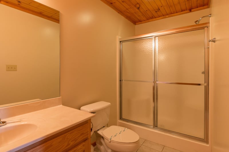 Bathroom with a shower at Moose Lodge, a 4 bedroom cabin rental located in Sevierville