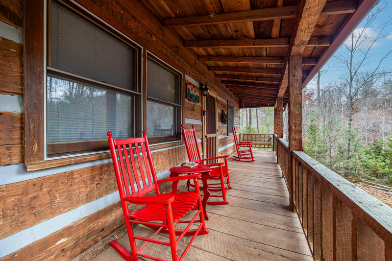 Front Deck of Little Bear Cabin