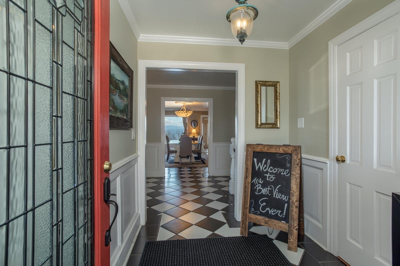 Foyer at Best View Ever A 5 bedroom cabin rental in Pigeon Forge