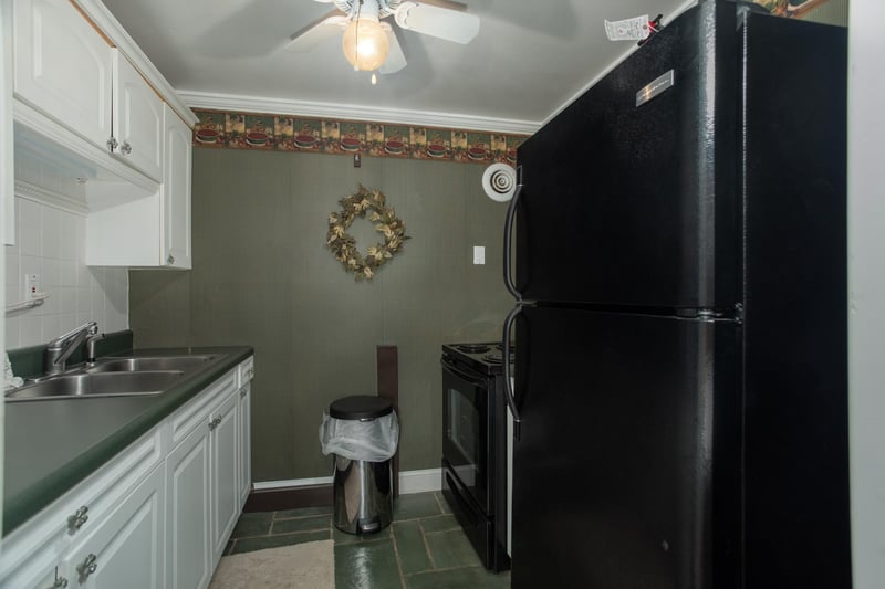 Small kitchen on the lower level at Best View Ever A 5 bedroom cabin rental in Pigeon Forge