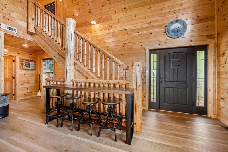 Front Door and Stairwell at Heavenly Haven