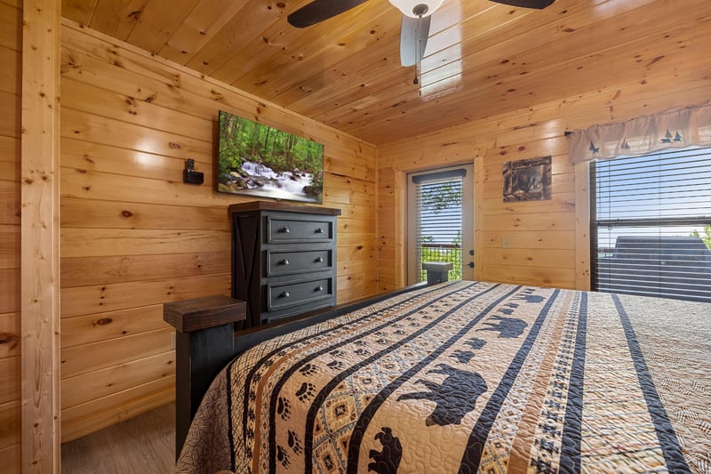Bedroom Flat Screen TV at Heavenly Haven